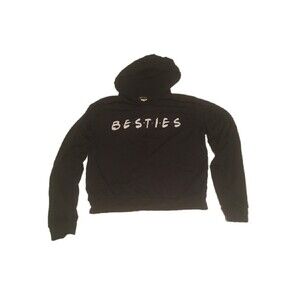 Posh Posh hoodie Womens XSmall black crop Besties Friends Athleisure Sporty Y2K